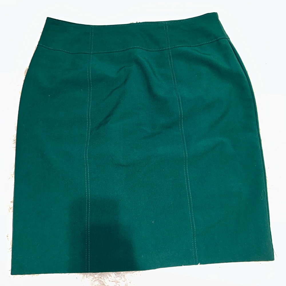 Emerald green pencil skirt